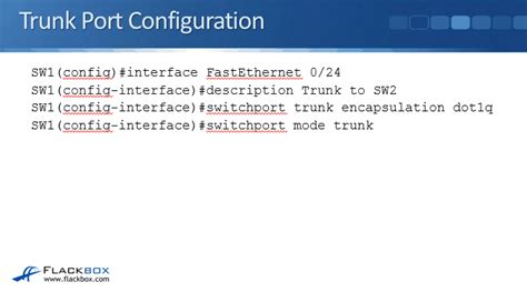 Switch Trunk Configuration Commands