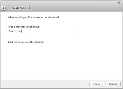 Switch User Shortcut Key Windows 7