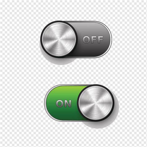 On and Off toggle switch icons. Switch toggle buttons ON OFF. Material