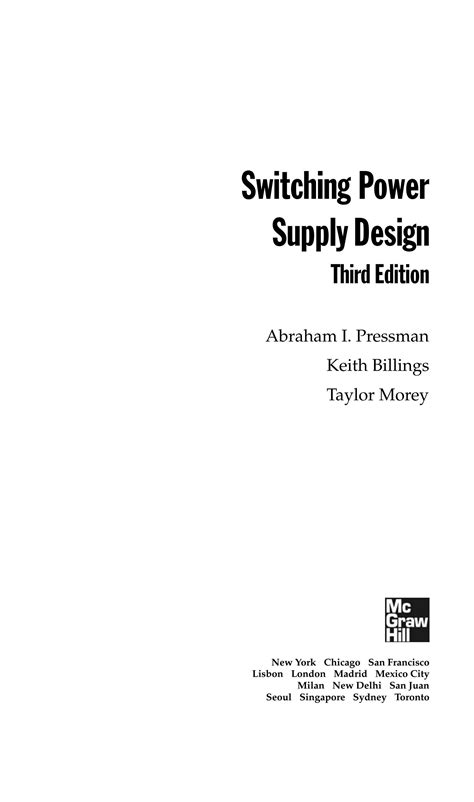 Switching Power Supply Design & Optimization Pdf
