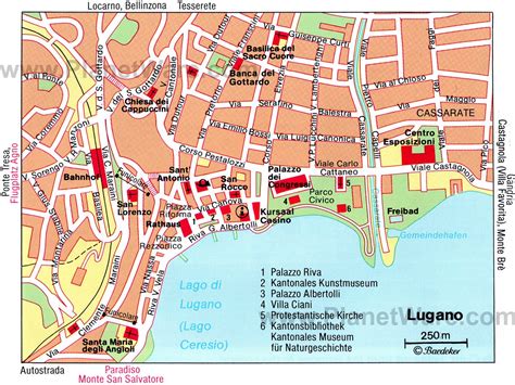 switzerland lugano tourist map