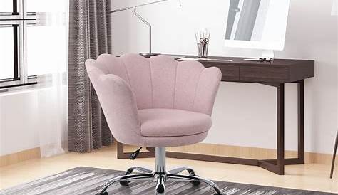 Home Office Swivel Chair, Linen Fabric Shell Chair with Adjustable