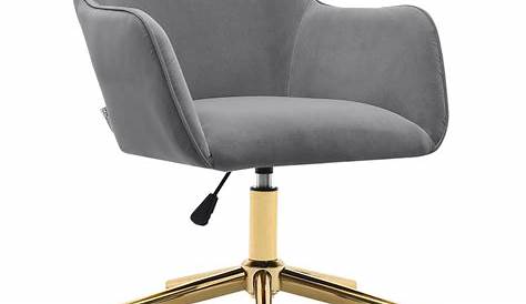 Matte Velvet Gold Legs Chair Office Chair Swiveling Chair Adjustable