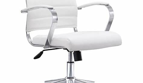 Swivel Chair With Wheels White Elecwish Adjustable Office Executive High Back Padded