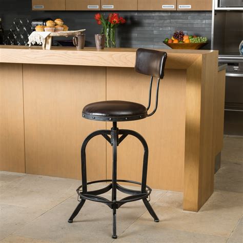 swivel adjustable height bar stool