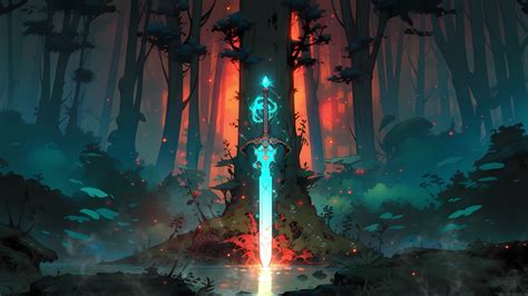 sword in forest live wallpaper