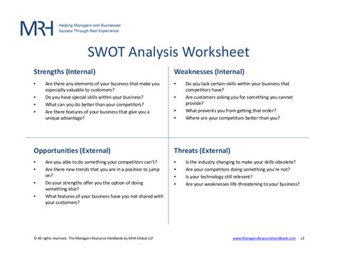 swot analysis questions and answers pdf