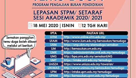 Syarat Kemasukan USM 2023 Lepasan Matrikulasi/ STPM/ Diploma