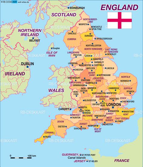 Sydöstra England Karta Europa Karta