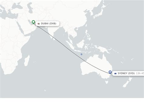 sydney to dubai flight duration