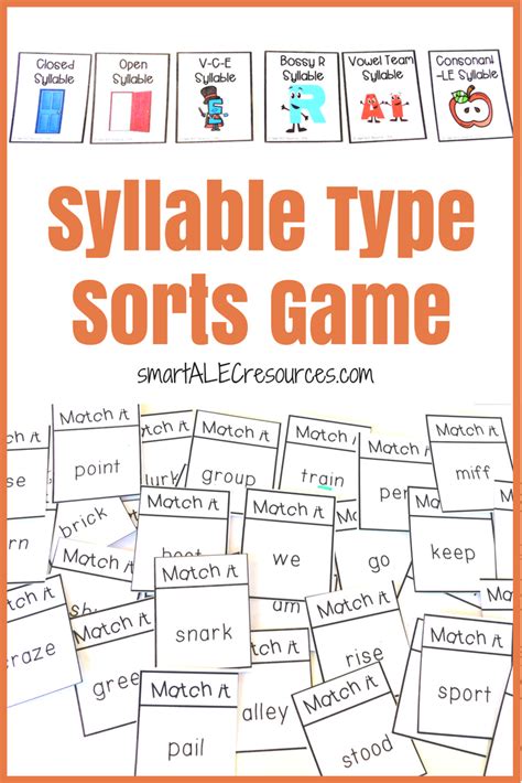 Syllable Games Printable Free