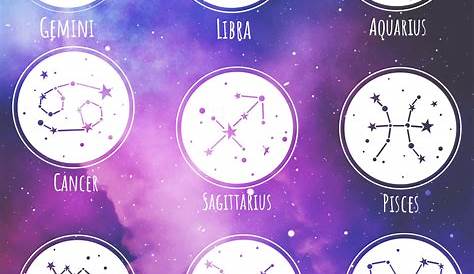 Zodiac Sign Purple Aesthetic Wallpapers Wallpaper Cave