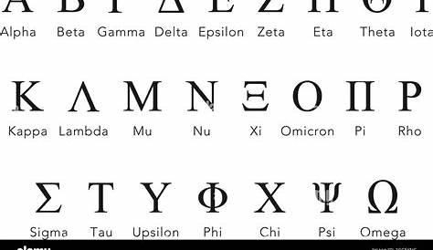 Alphabet grec de symboles illustration de vecteur