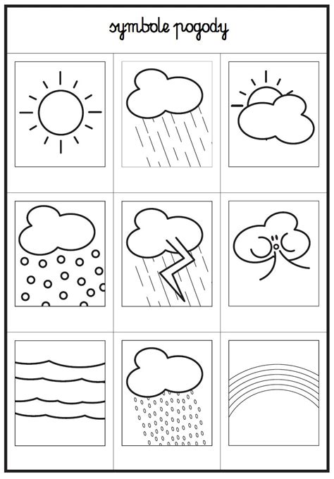 symbole pogody kolorowanka do druku chomikuj
