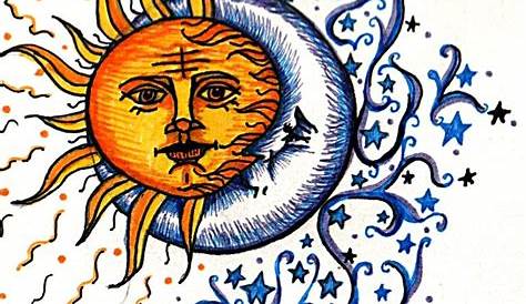 Sun Et Lune Dans Le Symbole De Yin Yang Illustration de Vecteur