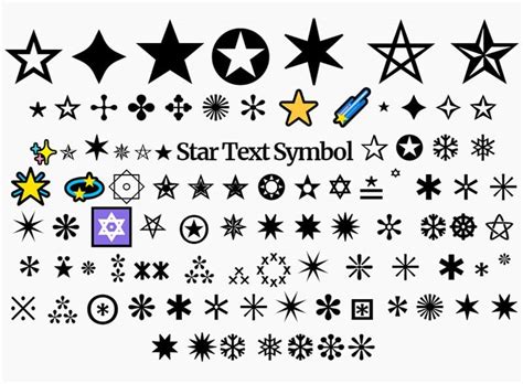 symbols copy and paste star
