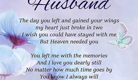 Sympathy Poems For Husband Memory Of Of In Memory Gift Frame Included