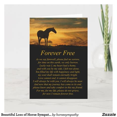 sympathy card for loss of a horse
