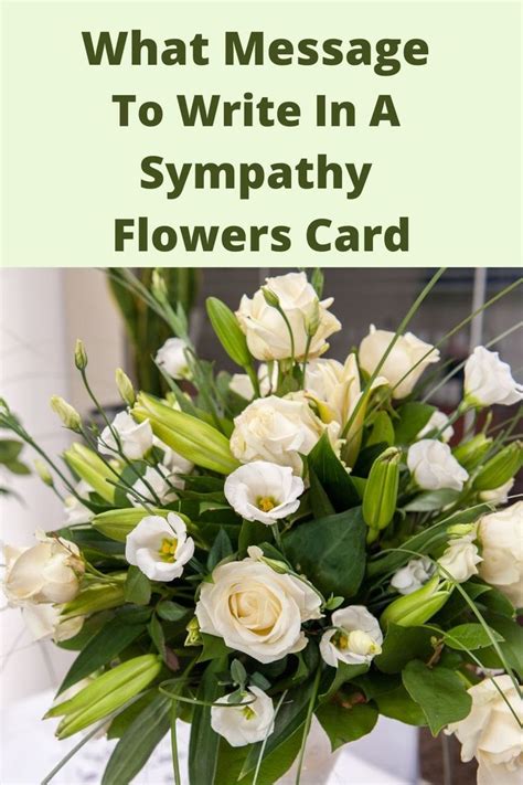 Sympathy Flower Note Ideas