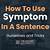 symptom as a sentence