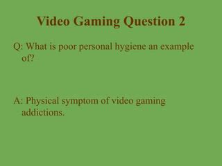 symptom of Gaming dependance