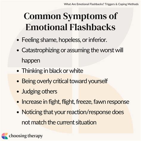 symptoms of a flashback
