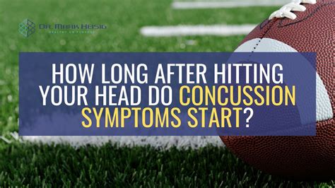 symptoms of concussion after hitting head