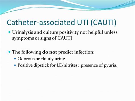 symptoms of uti in catheterised patients