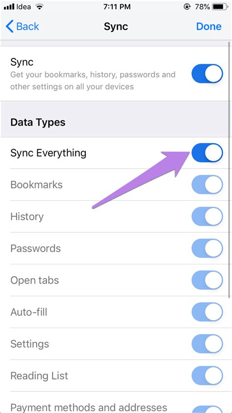 Sync Bookmarks Does Not Work