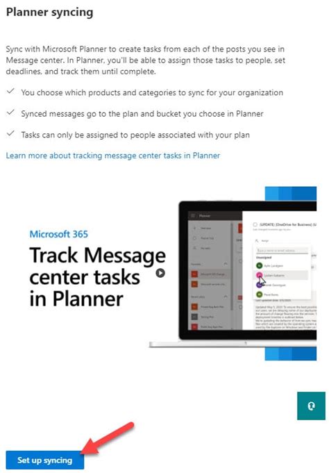sync microsoft to do with planner