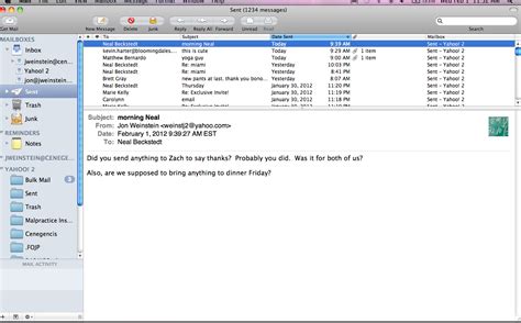 sync yahoo mail with mac