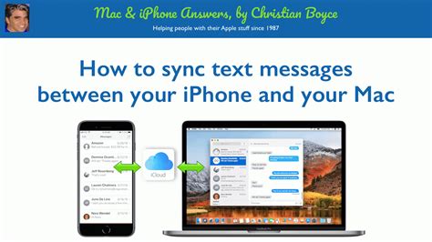 synchronize text messages between iphone and mac