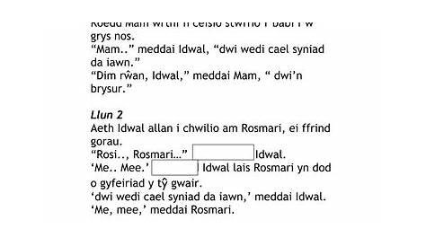 Syniad Da Meaning Be' 'dach Chi'n Gwneud Rwan? A Phethau Arall Yn Gymraeg