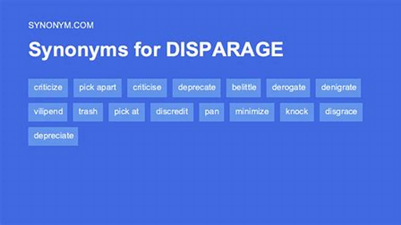 Uncover Hidden Synonyms: Essential Guide to Disparage Substitutions