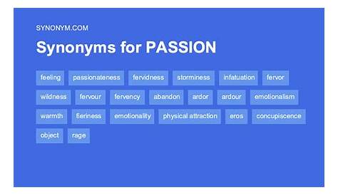 What Is A Synonym For Passion - Resume