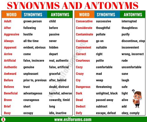 synonym and antonym dictionary in english