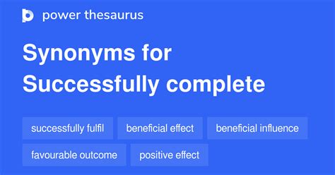 Synonym Complete Successfully