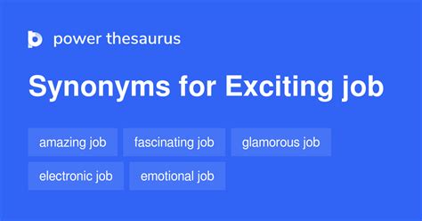 Synonym Exciting Job