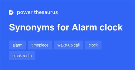 Synonym For Alarm Clock