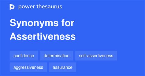 synonym for assertiveness