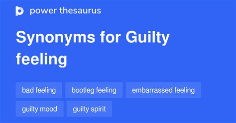 synonym for feeling guilty