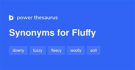 synonym for fluffy words