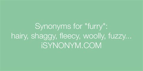 synonym for furry