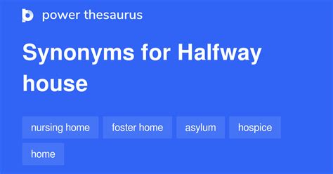 synonym for halfway house