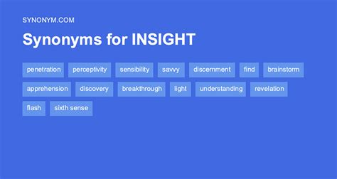 Synonym For New Insight
