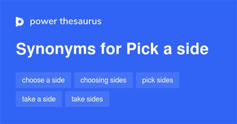 Synonym For Picking Sides