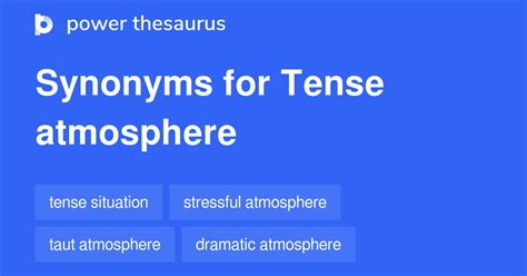 synonym for tense atmosphere