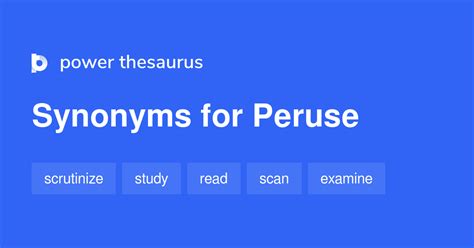 synonym for the word peruse