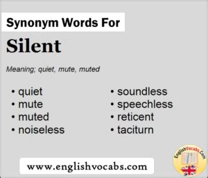 synonym silent