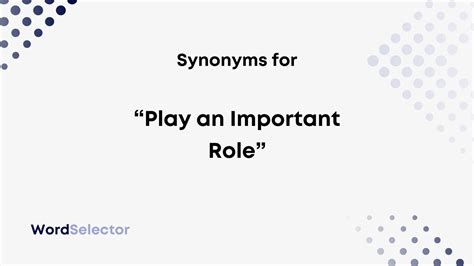 Synonym To Key Role